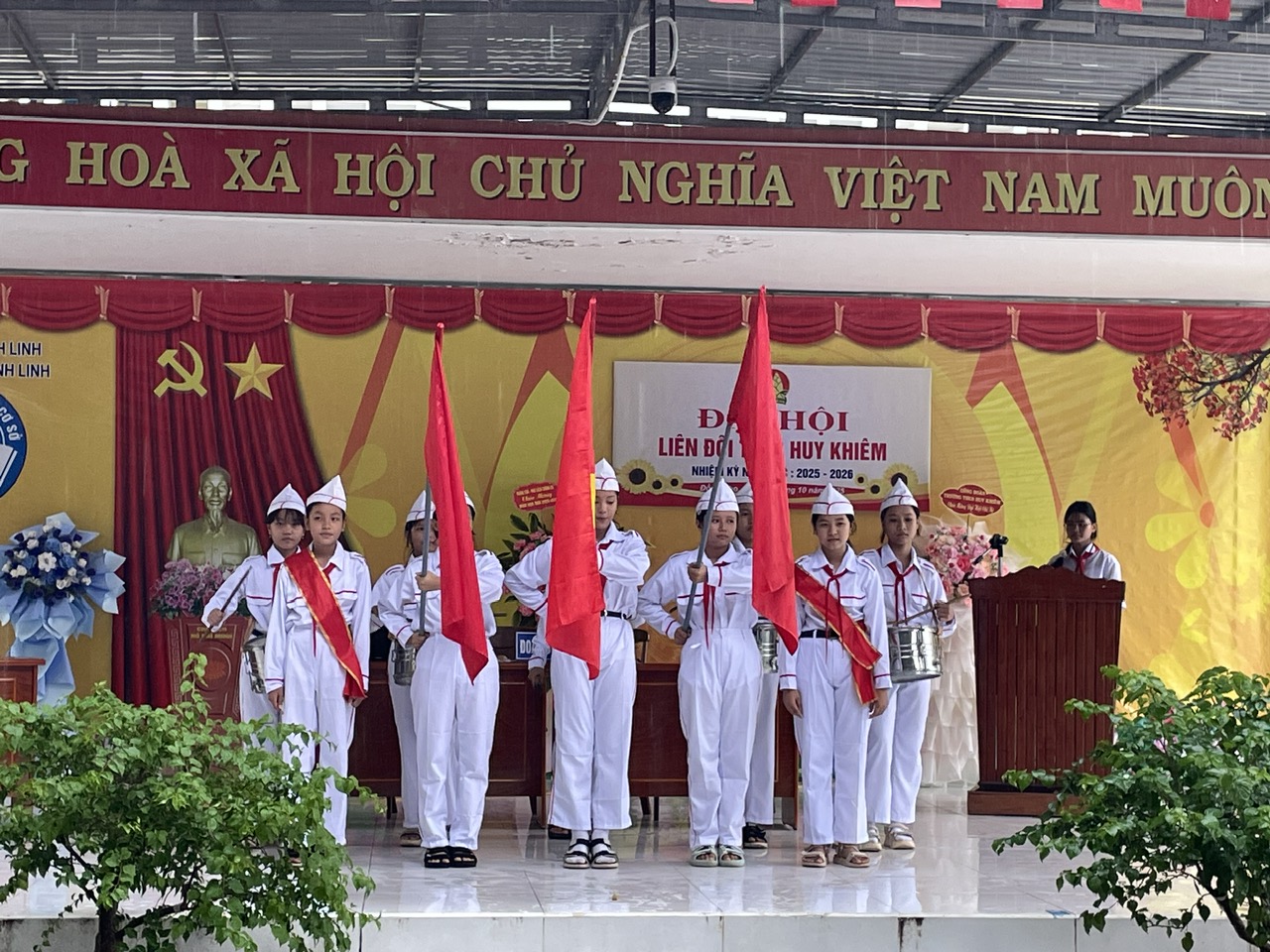 Liên đội trường THCS Huy Khiêm tổ chức Đại hội Liên đội nhiệm kỳ năm học 2025 - 2026
